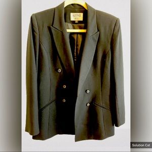 Double Breasted Kasper Black Jacket- Size 8